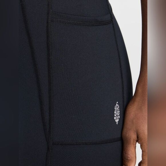 Free People Movement My High Jumpsuit Women's Sz XL in Black NWT Yoga Studio - Picture 5 of 6